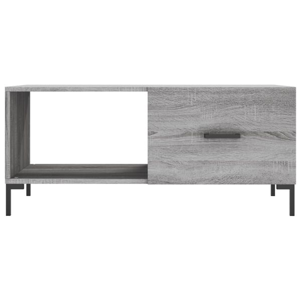 vidaXL Τραπεζάκι Σαλονιού Γκρι Sonoma 90x50x40 εκ. Επεξεργασμένο Ξύλο