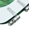 vidaXL Κάλυμμα Λεκάνης Καπάκι Soft Close Σχέδιο Σταγόνες Πράσινο MDF
