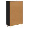 vidaXL Highboard &Mu;&alpha;ύ&rho;&eta; &Omicron;&xi;&upsilon;ά 69,5 x 31 x 115 &epsilon;&kappa;. &Sigma;ύ&nu;&theta;&epsilon;&tau;&omicron; &Xi;ύ&lambda;&omicron; &kappa;&alpha;&iota; &Gamma;&upsilon;&alpha;&lambda;ί