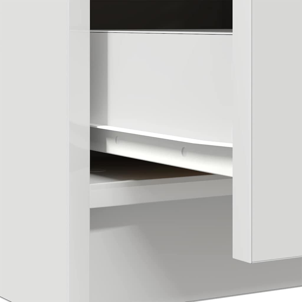 vidaXL Συρταριέρα με Συρτάρια Λευκή 71x35x65 εκ. από Επεξ. Ξύλο