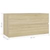vidaXL Ντουλάπι Νιπτήρα Sonoma Δρυς 90 x 38,5 x 45 εκ. από Επεξ. Ξύλο