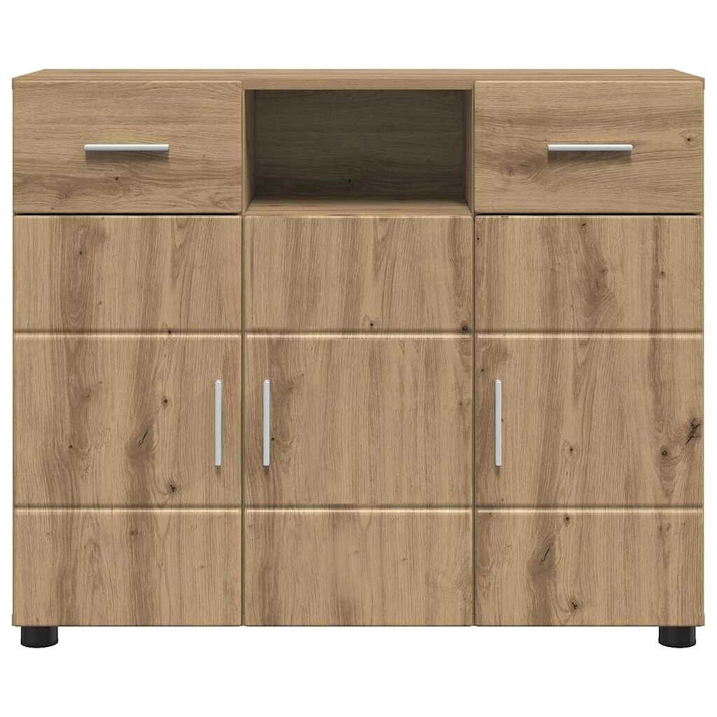 vidaXL Πλαϊνό γραφείο με συρτάρι artisan δρυς 88.5 x 30.5 x 73 εκ