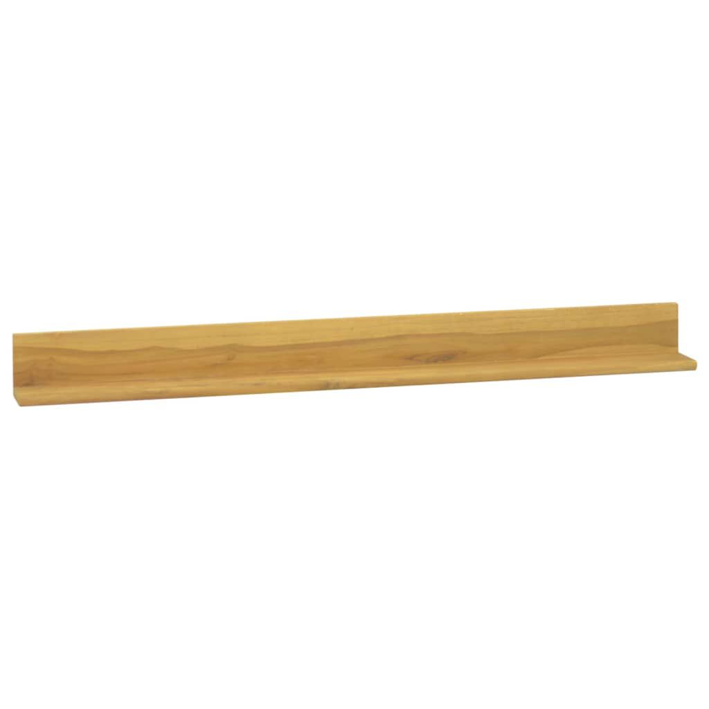 vidaXL Ράφια Τοίχου 2 τεμ. 110 x 10 x 10 εκ. από Μασίφ Ξύλο Teak