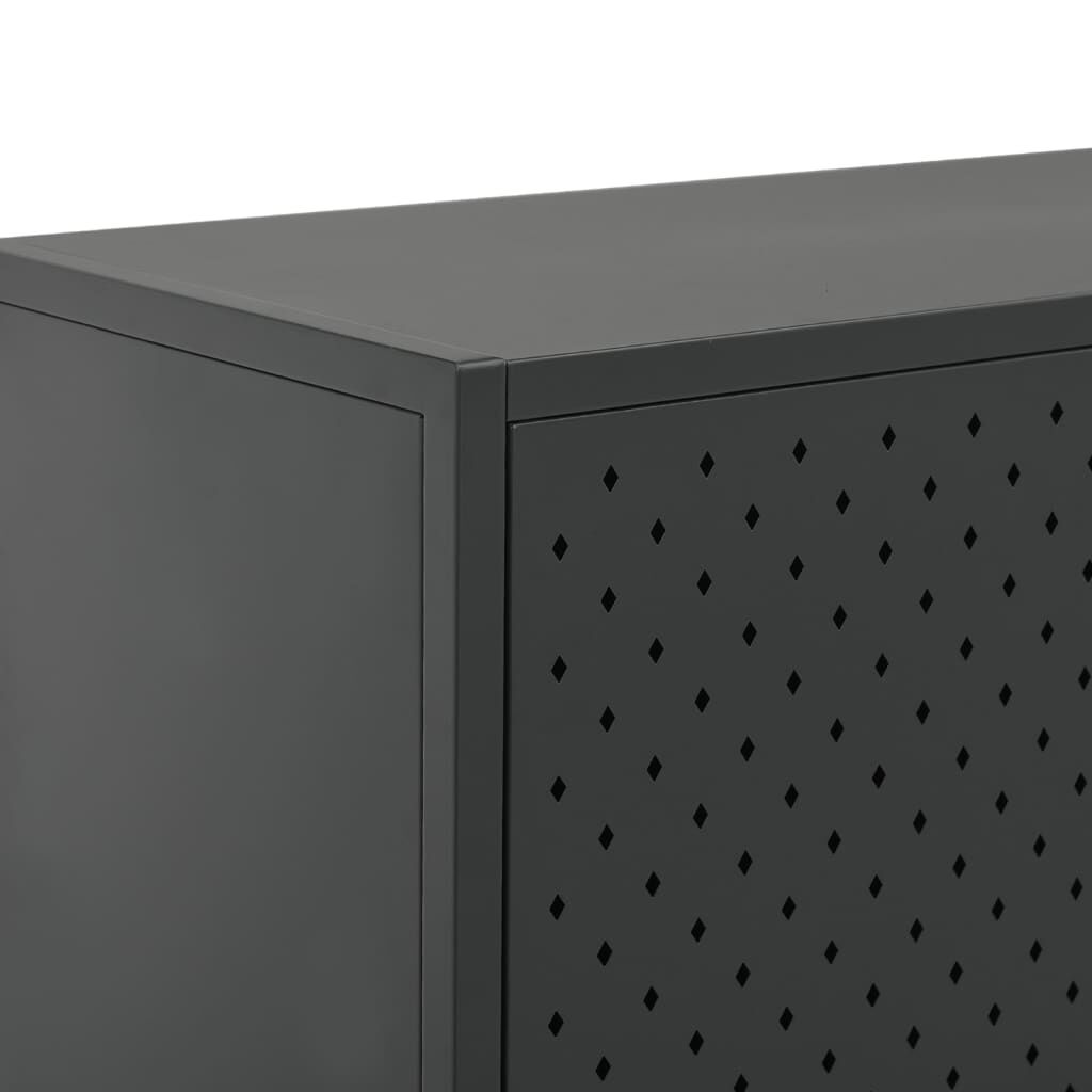 vidaXL Ντουλάπι Ανθρακί 80 x 35 x 135 εκ. από Ατσάλι