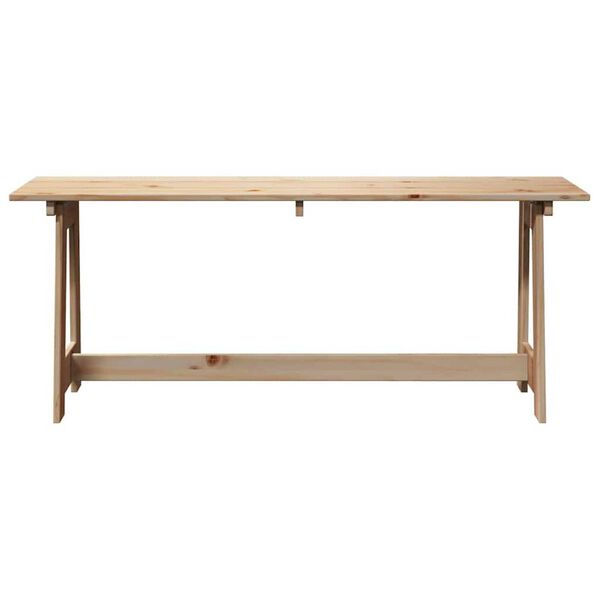 vidaXL Εξωτερικός πάγκος Καφέ 119 x 35 x 47 εκ. Μασίφ ξύλο πεύκου