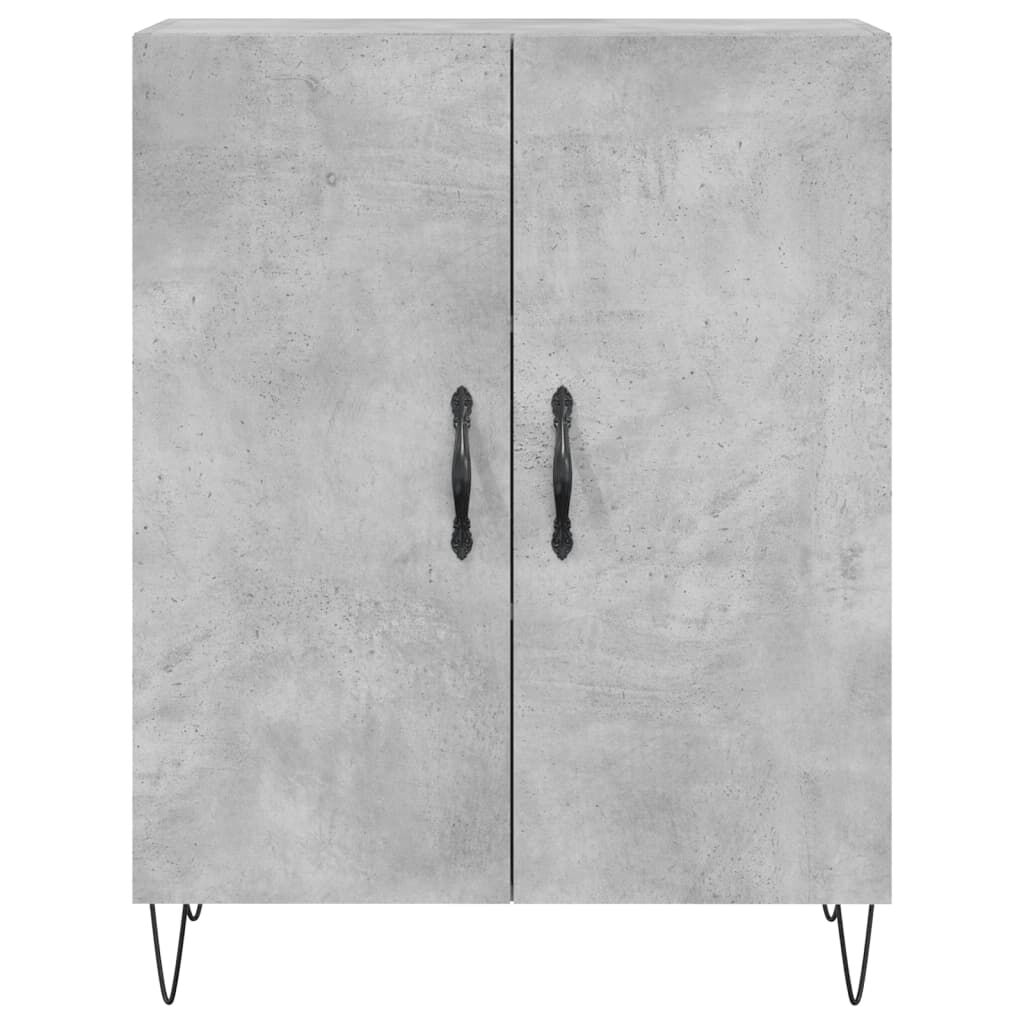 vidaXL Ντουλάπι Γκρι Σκυροδέματος 69,5x34x180 εκ. Επεξεργασμένο Ξύλο