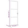 vidaXL Εσωτερική Πόρτα 76x201,5 εκ. Μαύρο Ματ Γυαλί και Αλουμίνιο