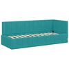 vidaXL Κρεβάτι Γωνίας με στρώμα Τιρκουάζ 80 x 200 cm Βελούδο