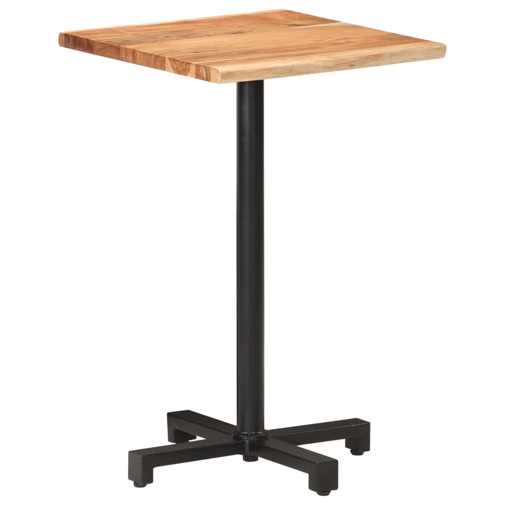 vidaXL Τραπέζι Bistro Live Edge 50x50x75 εκ. από Μασίφ Ξύλο Ακακίας