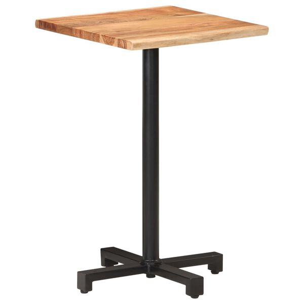vidaXL Τραπέζι Bistro Live Edge 50x50x75 εκ. από Μασίφ Ξύλο Ακακίας