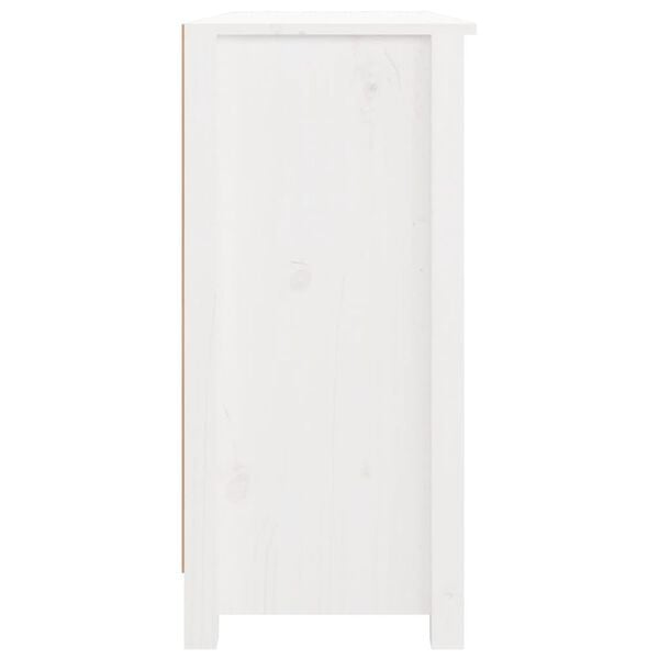 vidaXL Συρταριέρα Λευκή 100x35x74 εκ. από Μασίφ Ξύλο Πεύκου