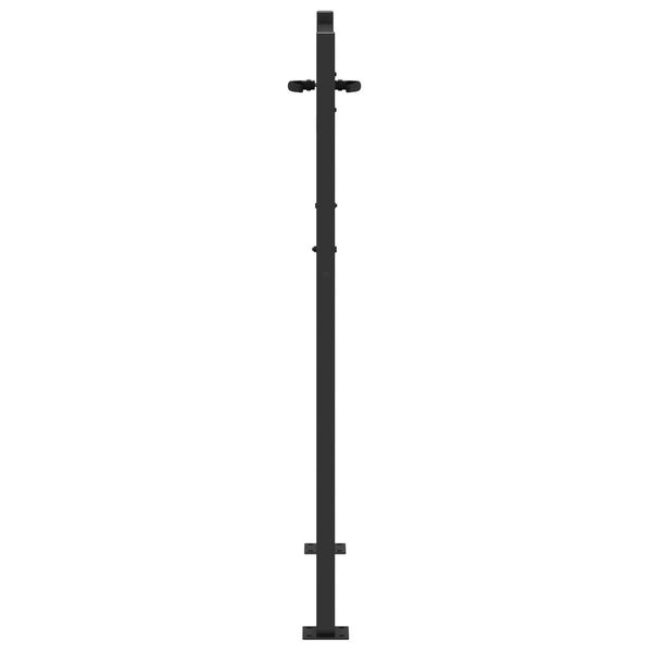 vidaXL Πύλη Κήπου Άλλο Μαύρο 105 x 150 cm Ατσάλι με Επικάλυψη Πούδρας