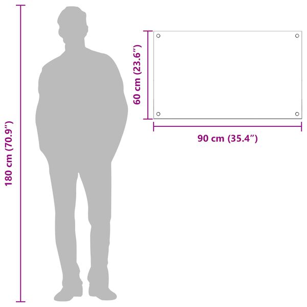 vidaXL Πίσω Πάνελ Κουζίνας Κίτρινο 90 x 60 x 0.6 εκ. σκληρυμένο γυαλί