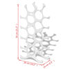 vidaXL Ραφιέρα/Σταντ Κρασιών για 15 Μπουκάλια Ασημί από Αλουμίνιο