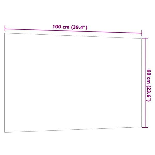 vidaXL Πίνακας Επιτοίχιος Μαγνητικός Λευκός 100 x 60 εκ. Ψημένο Γυαλί