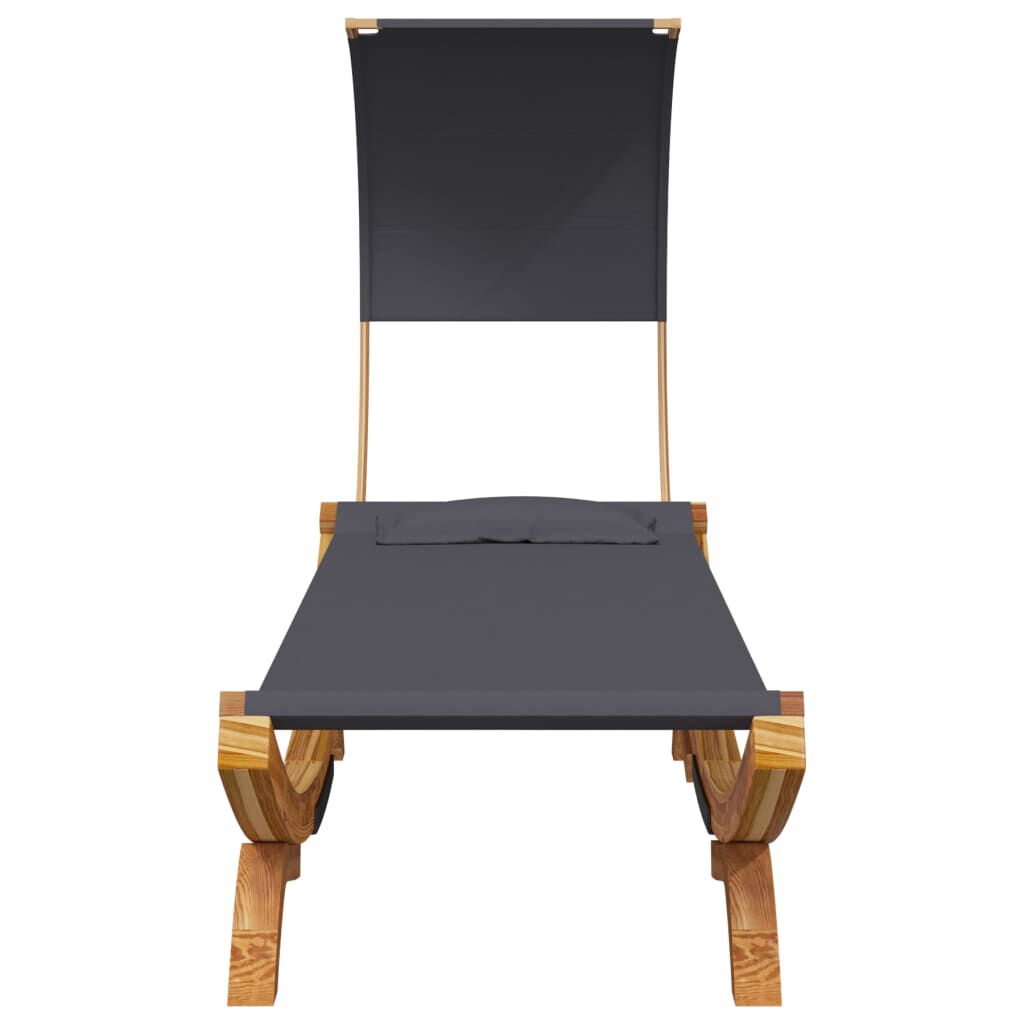 vidaXL Ξαπλώστρα ΕξΧώρου Κρεμ 100x200x126εκ Μασίφ Λυγισμένο Ξύλο Τέντα