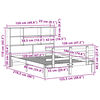 vidaXL Κρεβάτι Βιβλιοθήκη Χωρίς Στρώμα 120x190 εκ Μασίφ Ξύλο Πεύκου
