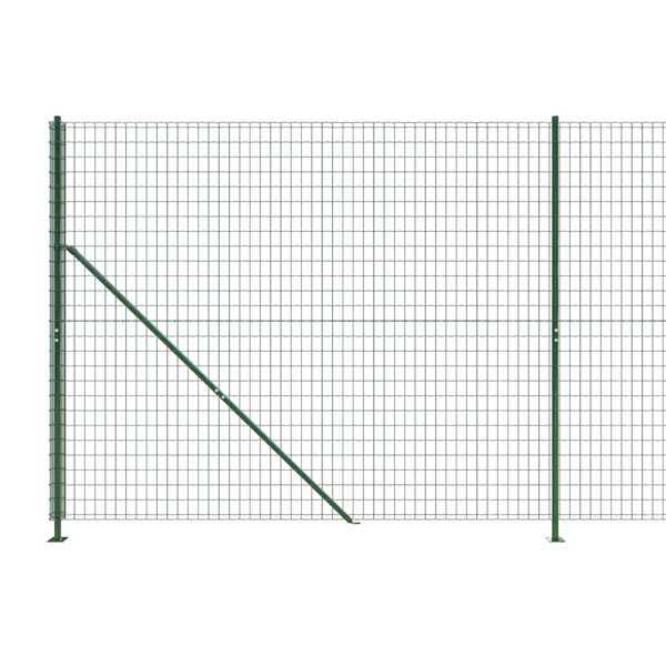 vidaXL Συρματόπλεγμα Περίφραξης Πράσινο 1,8x10 μ. με Βάσεις Φλάντζα