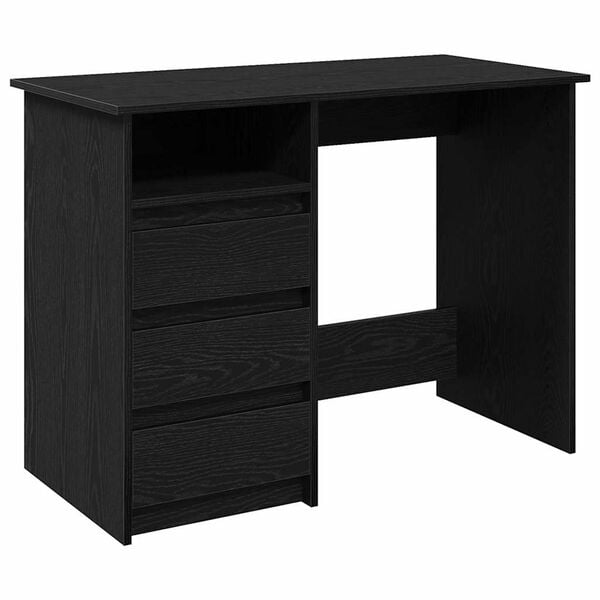 vidaXL Γραφείο Μαύρο 102x50x75 εκ. από Επεξεργασμένο Ξύλο
