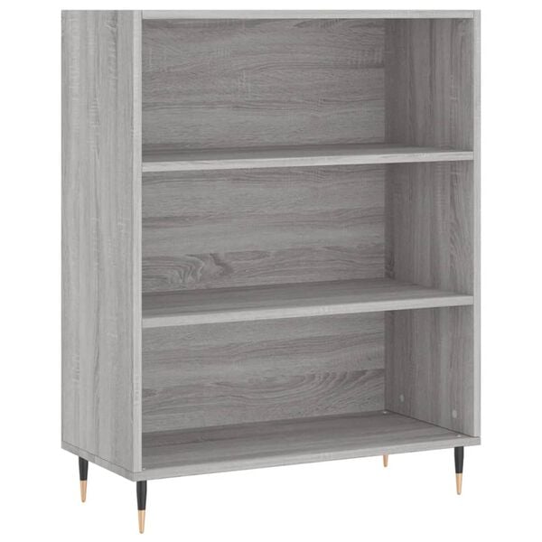 vidaXL Ντουλάπι Γκρι Sonoma 69,5 x 34 x 180 εκ. Επεξεργασμένο Ξύλο