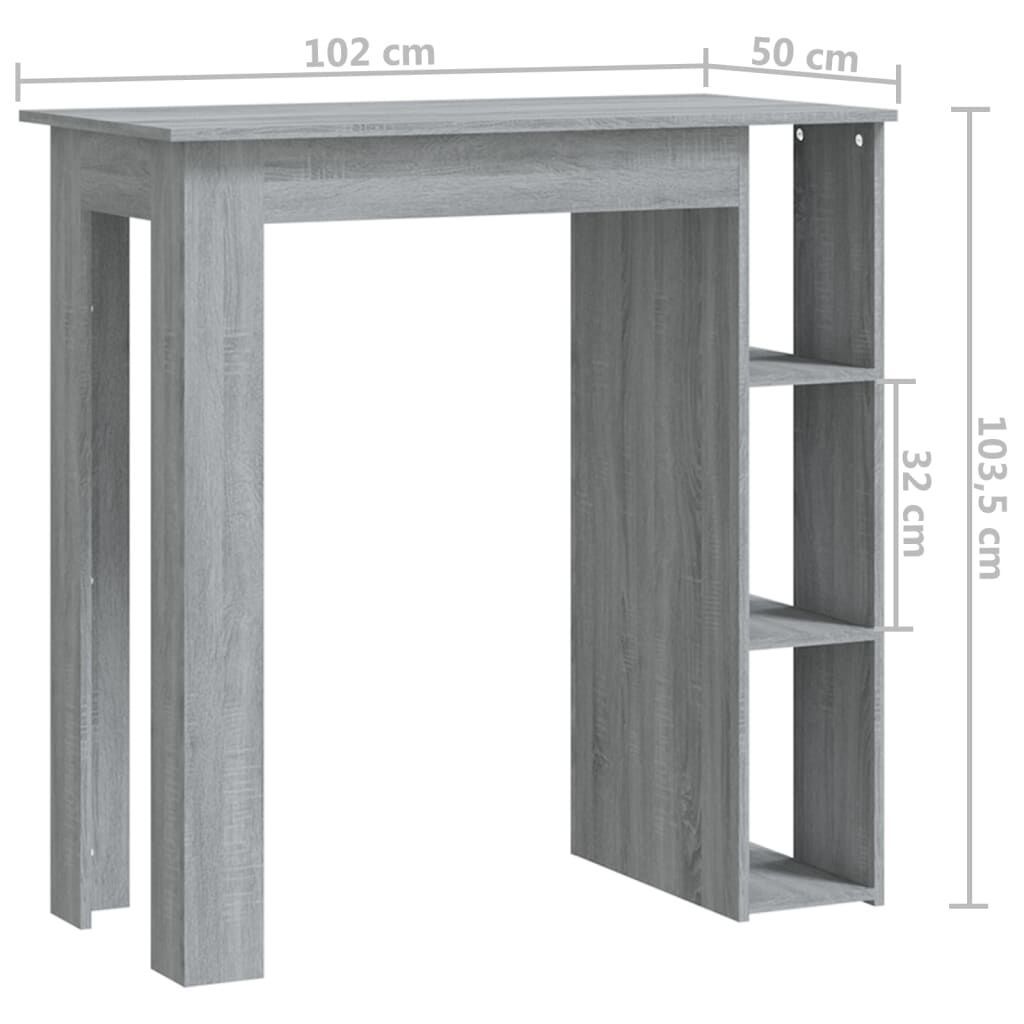 vidaXL Τραπέζι Κονσόλα Γκρι Sonoma 102x50x103,5 εκ. από Επεξεργ. Ξύλο