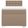 vidaXL Κρεβάτι Boxspring με Στρώμα Καπουτσίνο 80x200 εκ. Συνθ. Δέρμα