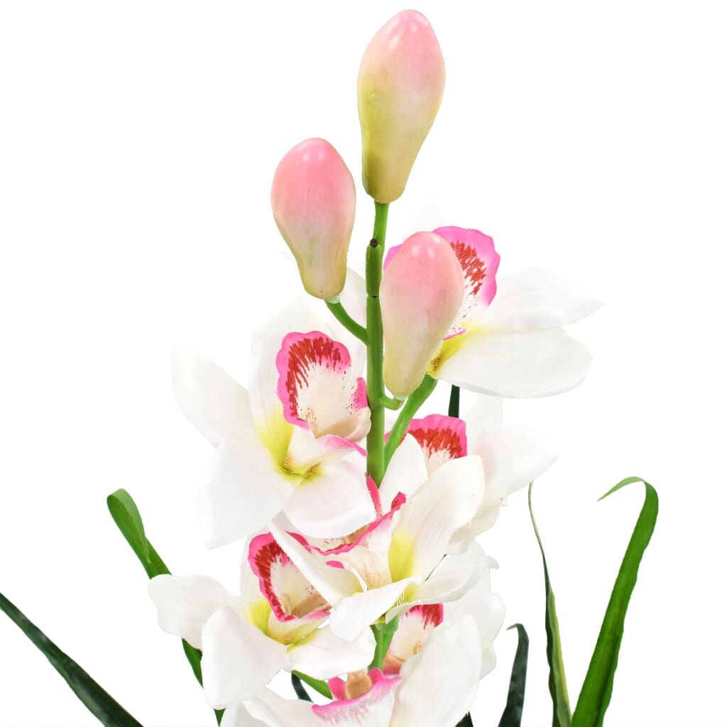 vidaXL Ορχιδέα Cymbidium Τεχνητή Πράσινη 100 εκ. με Γλάστρα
