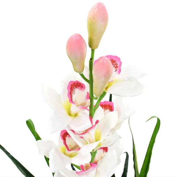 vidaXL Ορχιδέα Cymbidium Τεχνητή Πράσινη 100 εκ. με Γλάστρα