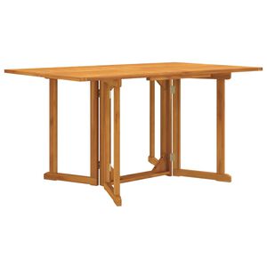 vidaXL Τραπέζι Κήπου Butterfly Πτυσσόμενο 150x90x75 εκ. Μασίφ Teak
