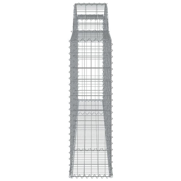 vidaXL Συρματοκιβώτια Τοξωτά 8 τεμ. 300x30x100/120 εκ. Γαλβαν. Ατσάλι