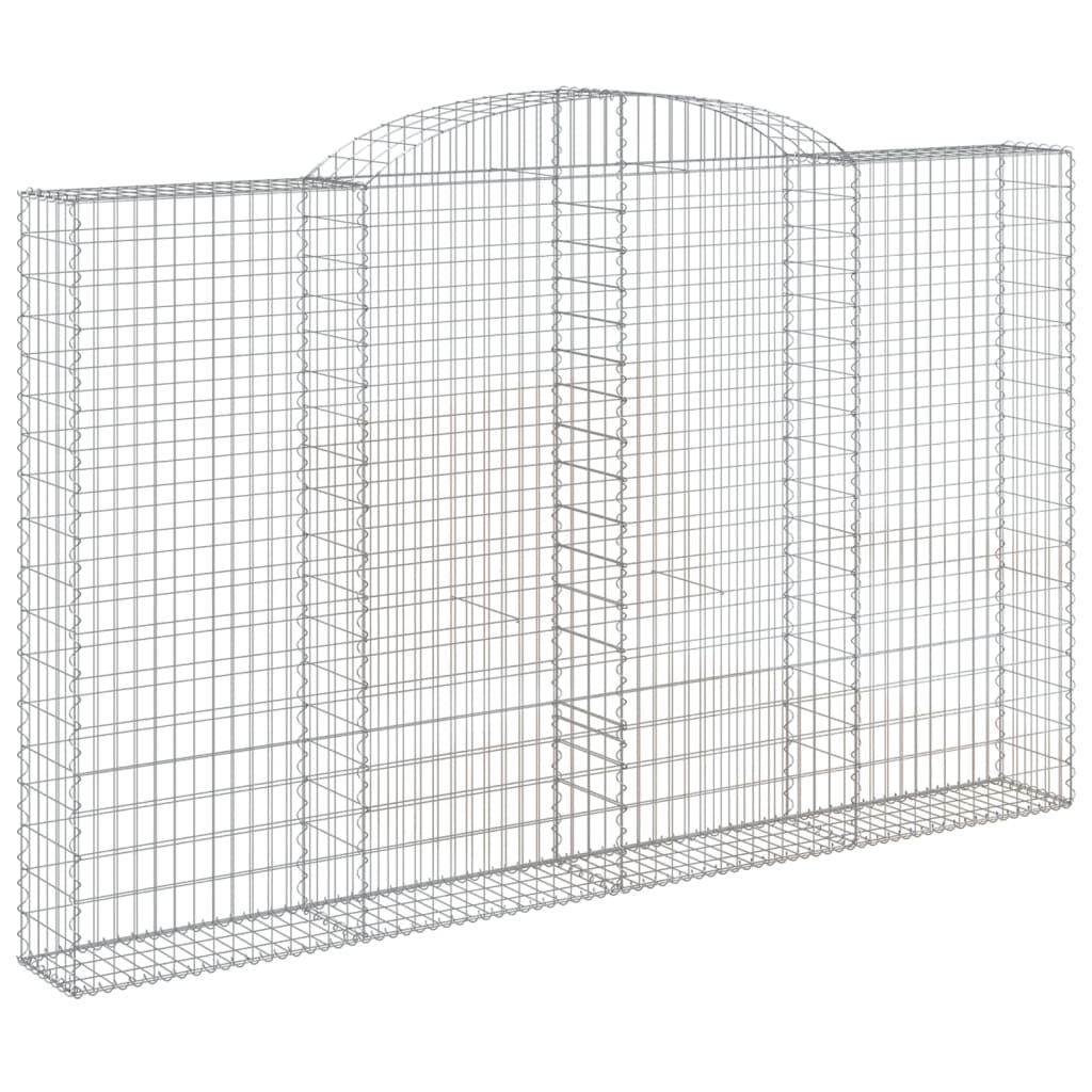 vidaXL Συρματοκιβώτια Τοξωτά 11 τεμ. 300x30x180/200 εκ. Γαλβαν. Ατσάλι