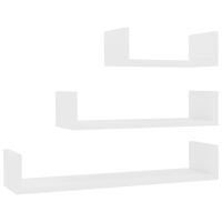 vidaXL Ράφια Τοίχου 3 τεμ. Λευκά από Μοριοσανίδα
