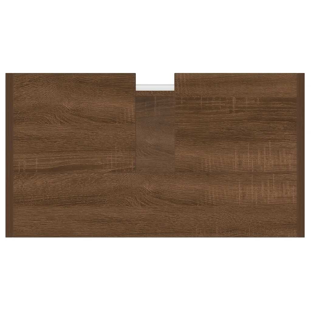 vidaXL Ντουλάπι Μπάνιου Καφέ Δρυς 60x33x60 εκ. Επεξεργασμένο Ξύλο