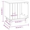 vidaXL Σπιτάκι Σκύλου Λευκό 50 x 40 x 52 εκ. από Μασίφ Ξύλο Πεύκου