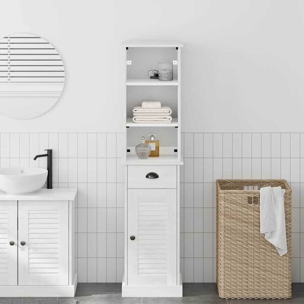 vidaXL Σετ Επίπλων Μπάνιου 2 pcs Καφέ και Λευκό 37 x 34 x 150 εκ