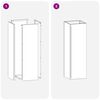 vidaXL Σχέδιο & βάση αποθήκευσης Ελιά 15.5 x 15.5 x 49 εκ Ατσάλι