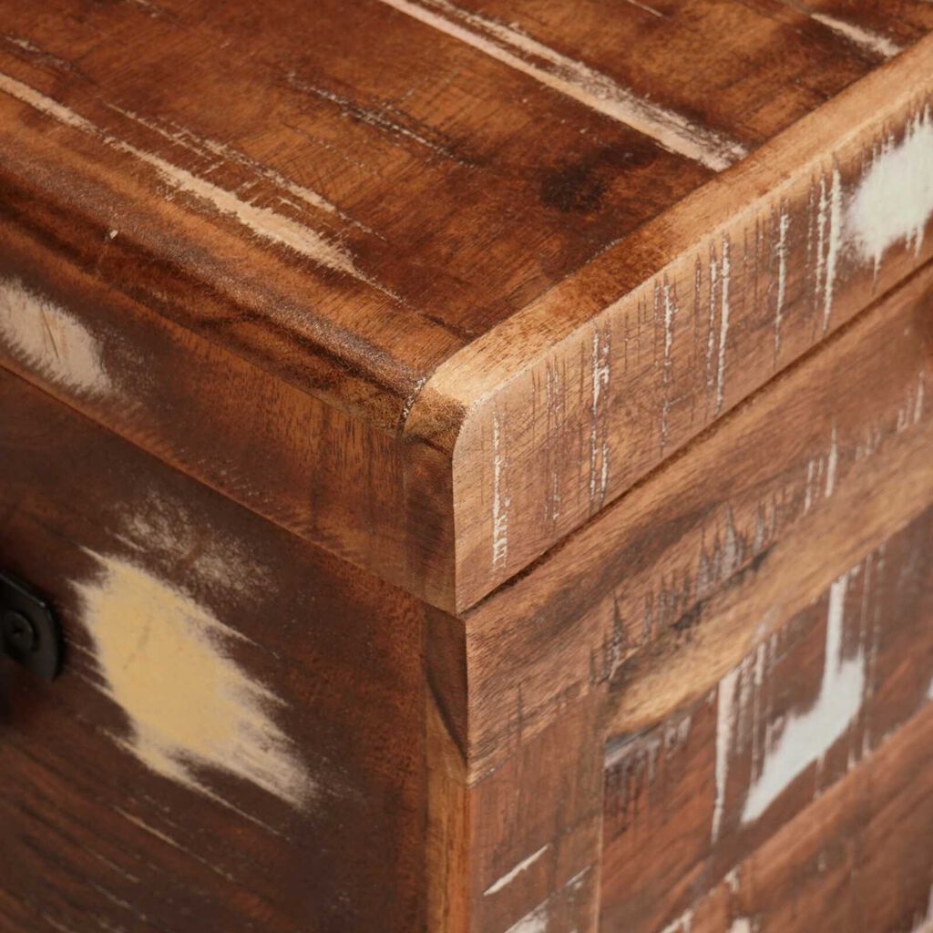 vidaXL Κουτί αποθήκευσης Πολύχρωμο Μασίφ ανακυκλωμένο ξύλο