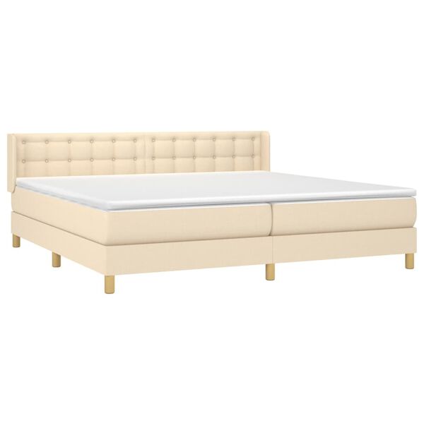 vidaXL &Kappa;&rho;&epsilon;&beta;ά&tau;&iota; Boxspring &mu;&epsilon; &Sigma;&tau;&rho;ώ&mu;&alpha; &Kappa;&rho;&epsilon;&mu; 180x200 &epsilon;&kappa;. &Upsilon;&phi;&alpha;&sigma;&mu;ά&tau;&iota;&nu;&omicron;