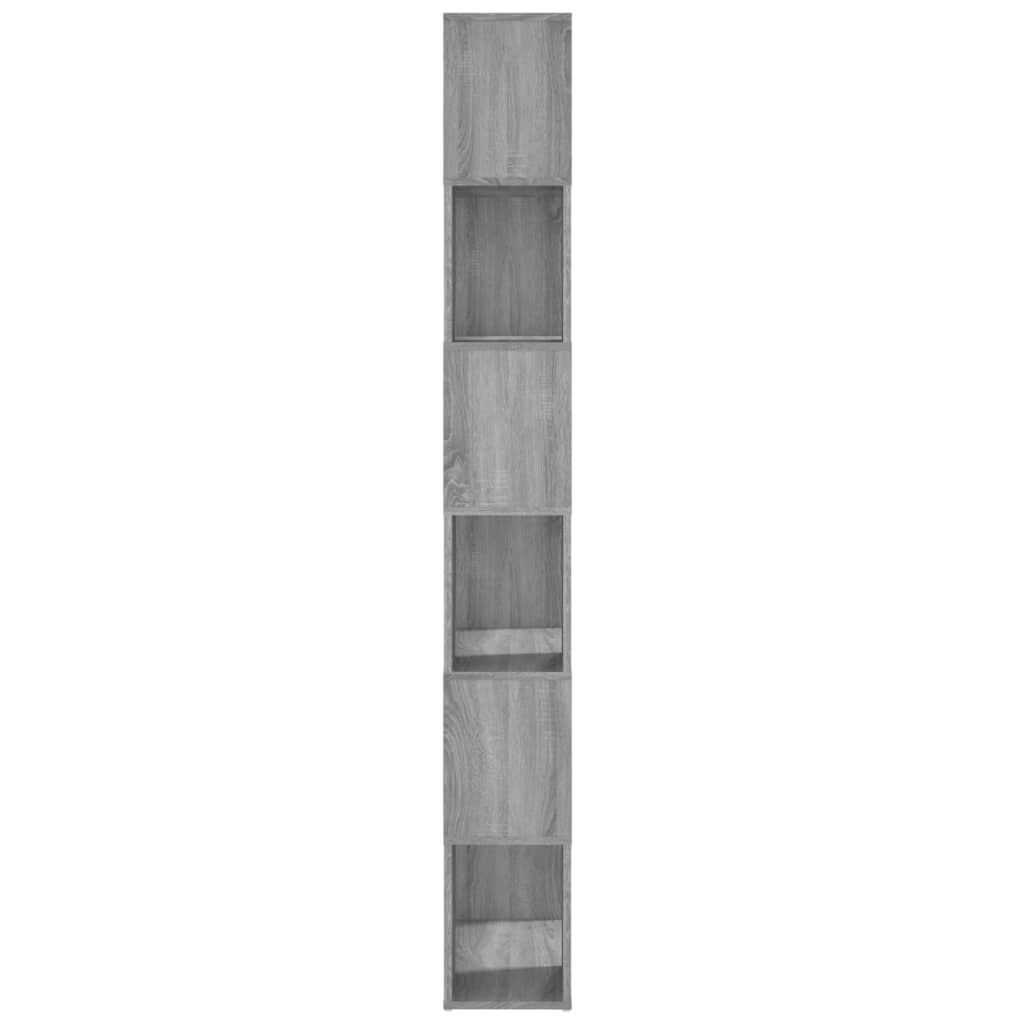 vidaXL Βιβλιοθήκη/Διαχωριστικό Χώρου Γκρι Sonoma 60 x 24 x 186 εκ.