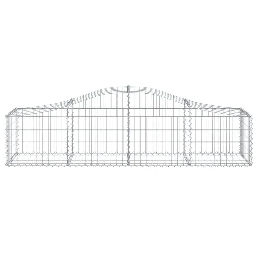 vidaXL Συρματοκιβώτια Τοξωτά 18 τεμ. 200x50x40/60 εκ. Γαλβαν. Ατσάλι