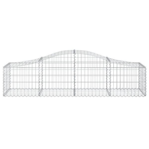 vidaXL Συρματοκιβώτια Τοξωτά 18 τεμ. 200x50x40/60 εκ. Γαλβαν. Ατσάλι