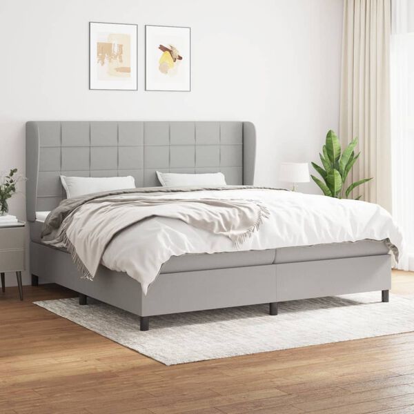 vidaXL &Kappa;&rho;&epsilon;&beta;ά&tau;&iota; Boxspring &mu;&epsilon; &Sigma;&tau;&rho;ώ&mu;&alpha; &Alpha;&nu;&omicron;&iota;&chi;&tau;ό &Gamma;&kappa;&rho;&iota; 200x200 &epsilon;&kappa;. &Upsilon;&phi;&alpha;&sigma;&mu;ά&tau;&iota;&nu;&omicron;