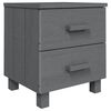 vidaXL Κομοδίνο HAMAR 2 Τεμ. Σκ. Γκρι 40x35x44,5εκ. Μασίφ Ξύλο Πεύκου