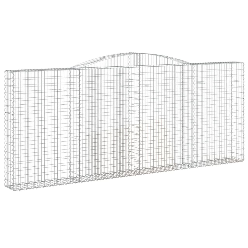 vidaXL Συρματοκιβώτια Τοξωτά 3 τεμ. 400x30x160/180 εκ. Γαλβαν. Ατσάλι
