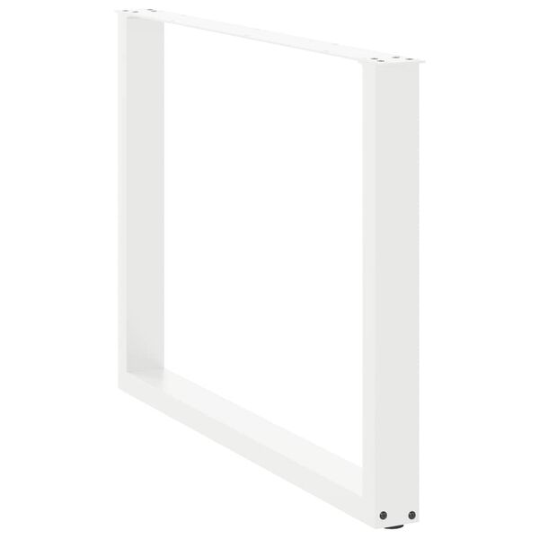 vidaXL Πόδια Τραπεζαρίας σε Σχήμα U 2 τεμ. Λευκά 100x(72-73) εκ. Ατσάλι