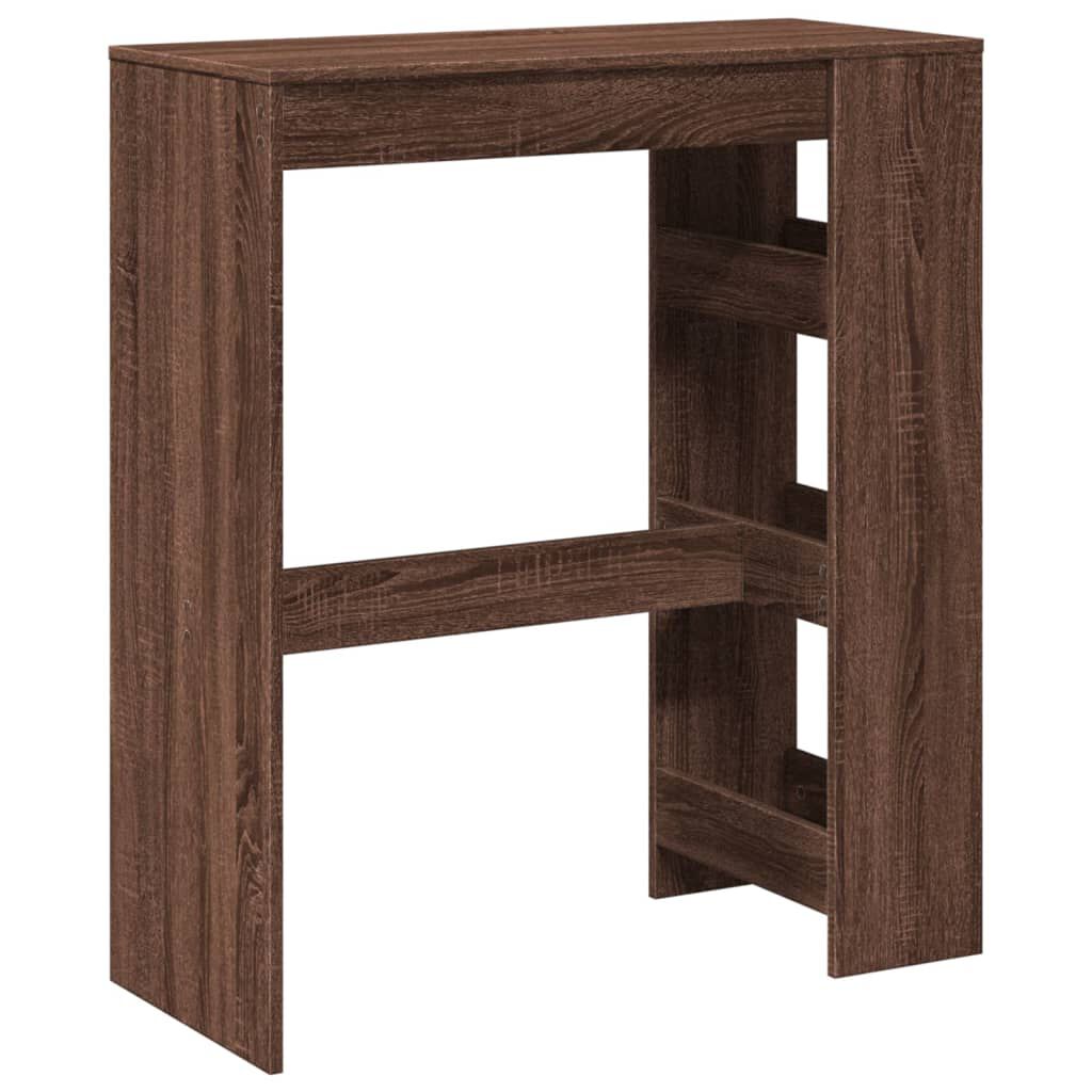 vidaXL Τραπέζι Μπαρ με Ράγες Καφέ Δρυς 90x40x103,5 εκ. Επεξεργ. Ξύλο