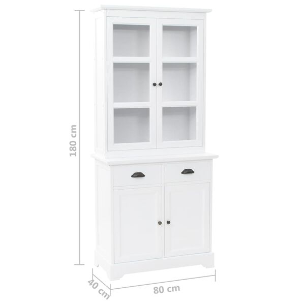 vidaXL Βιτρίνα Σαλονιού με 4 Πόρτες 80x40x180 εκ. MDF και Ξύλο Πεύκου