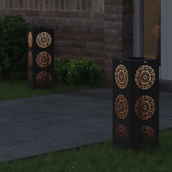 vidaXL &Eta;&lambda;&iota;&alpha;&kappa;ό LED &Phi;&omega;&sigmaf; &Delta;&rho;ό&mu;&omicron;&upsilon; 2 pcs &Mu;&alpha;ύ&rho;&omicron; &Kappa;&rho;ύ&omicron; &Rho;&omicron;&lambda;&alpha;&rho;&iota;&sigma;&mu;έ&nu;&omicron; &Chi;ά&lambda;&upsilon;&beta;&alpha;