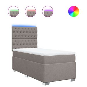 vidaXL &Kappa;&rho;&epsilon;&beta;ά&tau;&iota; Boxspring &mu;&epsilon; &Sigma;&tau;&rho;ώ&mu;&alpha; Taupe 80x200 &epsilon;&kappa;. &Upsilon;&phi;&alpha;&sigma;&mu;ά&tau;&iota;&nu;&omicron;