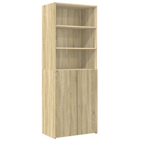 vidaXL Ραφιέρα με Ντουλάπια Sonoma Δρυς 70x42,5x225 εκ. Επεξ. Ξύλο